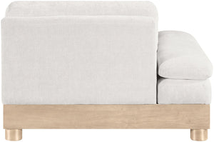 Meridian Furniture Turin Art Deco Modular Left Arm Chair Plush Chenille Upholstery for Living Room Sectionals Cream - B 612Cream-LAF