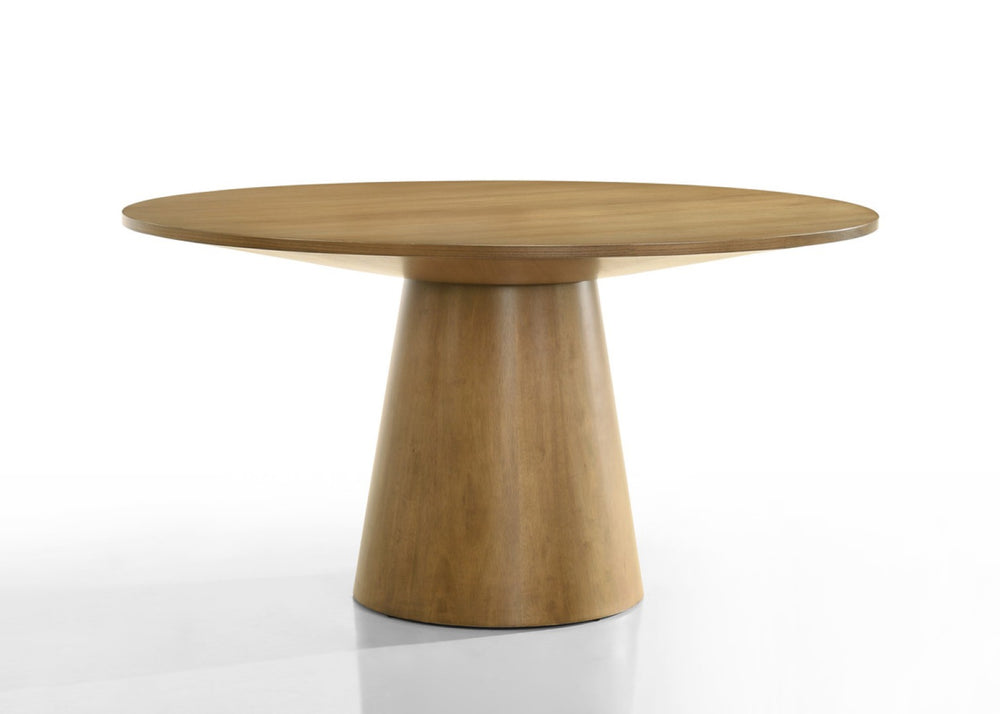 English Elm Jacopo Round Pedestal Dining Table Seats Six with Organic Driftwood Wood Grain B2749S00213