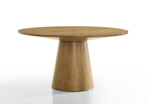 English Elm Jacopo Round Pedestal Dining Table Seats Six with Organic Driftwood Wood Grain B2749S00213