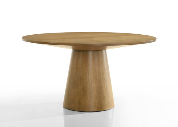 English Elm Jacopo Round Pedestal Dining Table Seats Six with Organic Driftwood Wood Grain B2749S00213