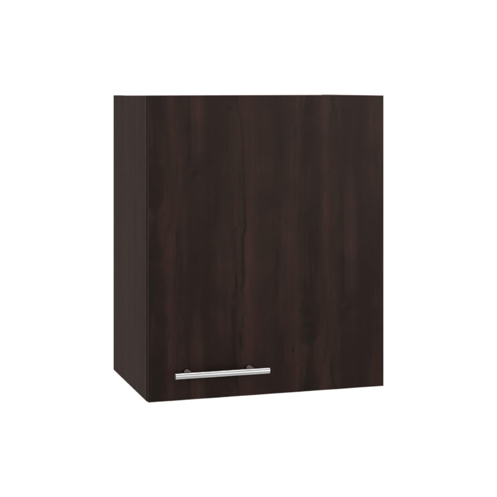 English Elm Natural Wood Finish Wall Mounted Single Door Kitchen Cabinet with Interior Shelves Walnut B062P483755