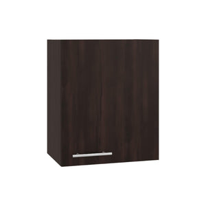 English Elm Natural Wood Finish Wall Mounted Single Door Kitchen Cabinet with Interior Shelves Walnut B062P483755
