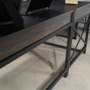 English Elm Desk Return 42" - Stylish Brown Finish, Durable Design With Smart Cable Management For Your Workspace B356P367740