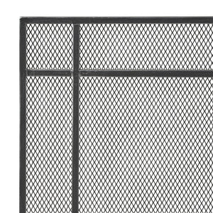 English Elm Christopher Knight Home® - FIRE Markus Modern Single Panel Iron Firescreen with Brushed Silver Finish, Minimalist Mesh Guard Black+Silver 65183.00BBSILV
