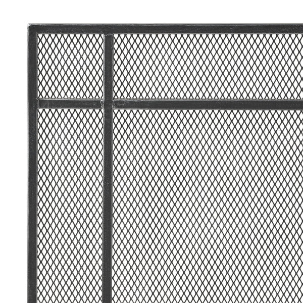 English Elm Christopher Knight Home® - FIRE Markus Modern Single Panel Iron Firescreen with Brushed Silver Finish, Minimalist Mesh Guard Black+Silver 65183.00BBSILV