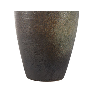 Wildwood Megumi Handcrafted Shiga Ceramic Table Lamp With Earthy Ombre Glaze, Linen Shade, Cloth Cord (26.5") 61300-2