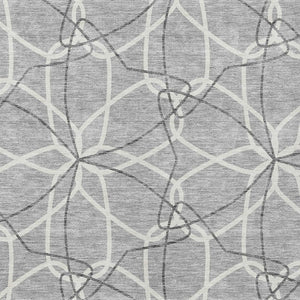 HomeRoots 5' Stylish Gray and Ivory Geometric Area Rug – Machine Washable for Indoor and Outdoor Use, Versatile Design 8' X 10' 613010