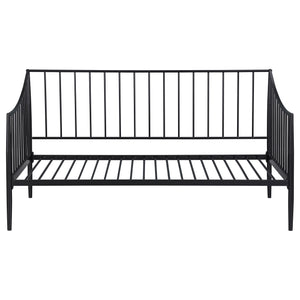 English Elm Jeremy Matte Black Twin Daybed Frame – Powder-Coated Metal, Slim Airy Profile, Sloping Sides & Tapered Posts (Ideal for Kids, Office, Multifunctional Spaces) B062S01354