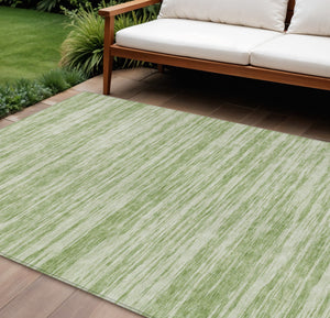 Homeroots 3' Abstract Washable Indoor Outdoor Area Rug - Durable, Stylish, And Easy To Maintain For Any Space Sage Polyester 613064