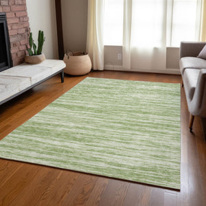 Homeroots 3' Abstract Washable Indoor Outdoor Area Rug - Durable, Stylish, And Easy To Maintain For Any Space Sage Polyester 613064