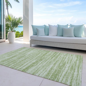Homeroots 3' Abstract Washable Indoor Outdoor Area Rug - Durable, Stylish, And Easy To Maintain For Any Space Sage Polyester 613066