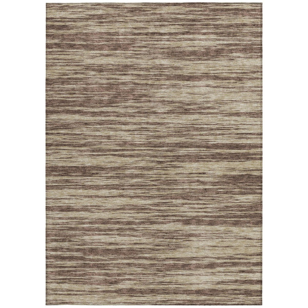 Homeroots 3' Abstract Washable Indoor Outdoor Area Rug - Durable, Stylish, And Easy To Maintain For Any Space Brown Polyester 613073