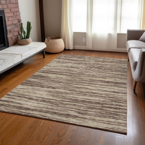 Homeroots 3' Abstract Washable Indoor Outdoor Area Rug - Durable, Stylish, And Easy To Maintain For Any Space Brown Polyester 613073