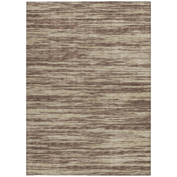 Homeroots 3' Abstract Washable Indoor Outdoor Area Rug - Durable, Stylish, And Easy To Maintain For Any Space Brown Polyester 613074
