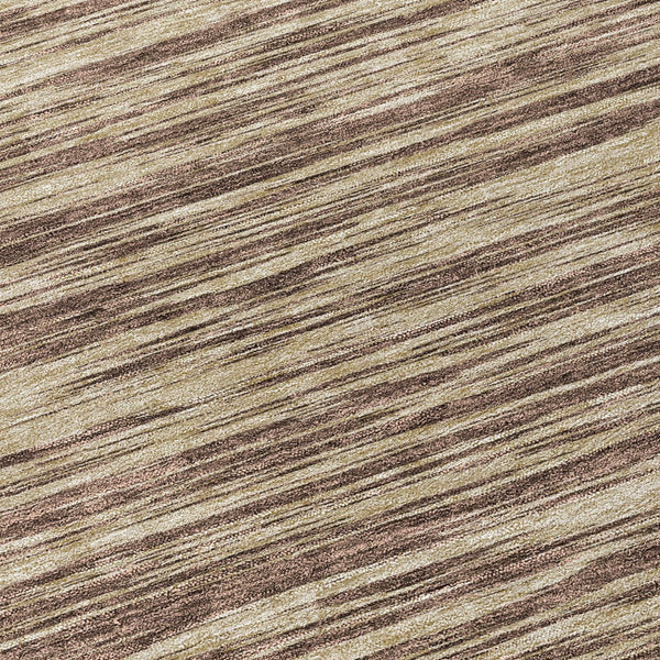 Homeroots 3' Abstract Washable Indoor Outdoor Area Rug - Durable, Stylish, And Easy To Maintain For Any Space Brown Polyester 613075