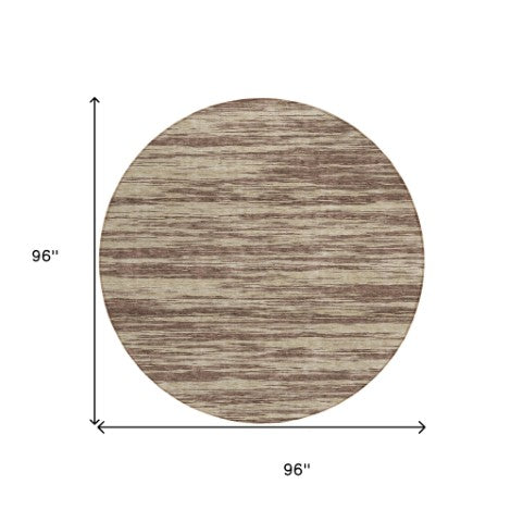 Homeroots 3' Abstract Washable Indoor Outdoor Area Rug - Durable, Stylish, And Easy To Maintain For Any Space Brown Polyester 613075