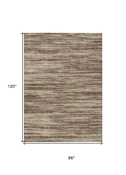 Homeroots 3' Abstract Washable Indoor Outdoor Area Rug - Durable, Stylish, And Easy To Maintain For Any Space Brown Polyester 613076