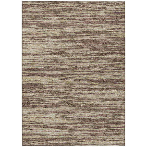 HomeRoots 5' Versatile Brown and Beige Abstract Area Rug for Indoor/Outdoor Use - Durable, Stylish, Washable! 8' X 10' 613076