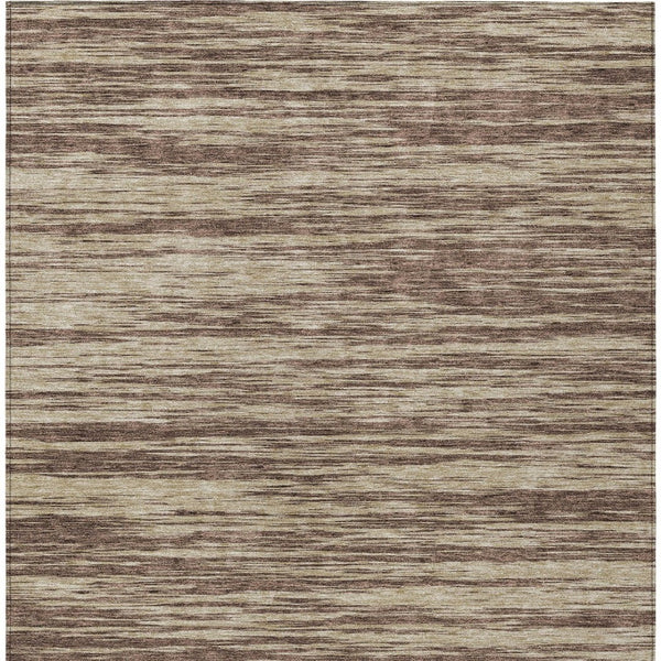 Homeroots 3' Abstract Washable Indoor Outdoor Area Rug - Durable, Stylish, And Easy To Maintain For Any Space Brown Polyester 613077
