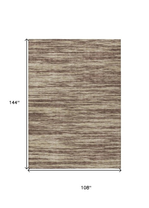 Homeroots 3' Abstract Washable Indoor Outdoor Area Rug - Durable, Stylish, And Easy To Maintain For Any Space Brown Polyester 613077