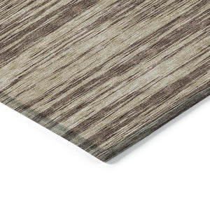 Homeroots 3' Abstract Washable Indoor Outdoor Area Rug - Durable, Stylish, And Easy To Maintain For Any Space Brown Polyester 613077