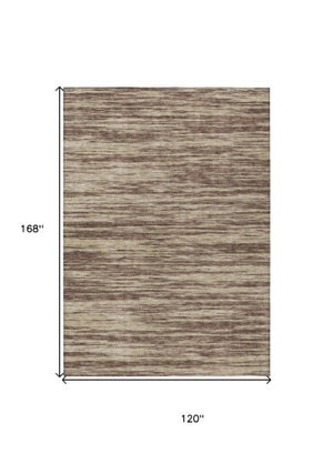 Homeroots 3' Abstract Washable Indoor Outdoor Area Rug - Durable, Stylish, And Easy To Maintain For Any Space Brown Polyester 613078