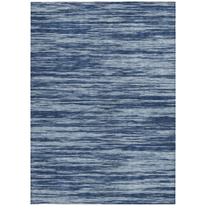 Homeroots 3' Abstract Washable Indoor Outdoor Area Rug - Durable, Stylish, And Easy To Maintain For Any Space Blue Polyester 613079