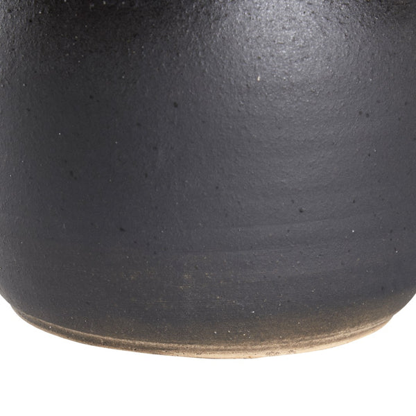 Wildwood Sana Handcrafted Japanese Table Lamp With Blue Ombré Glaze, Linen Shade & Cloth-Wrapped Cord, 28.5"H 61308