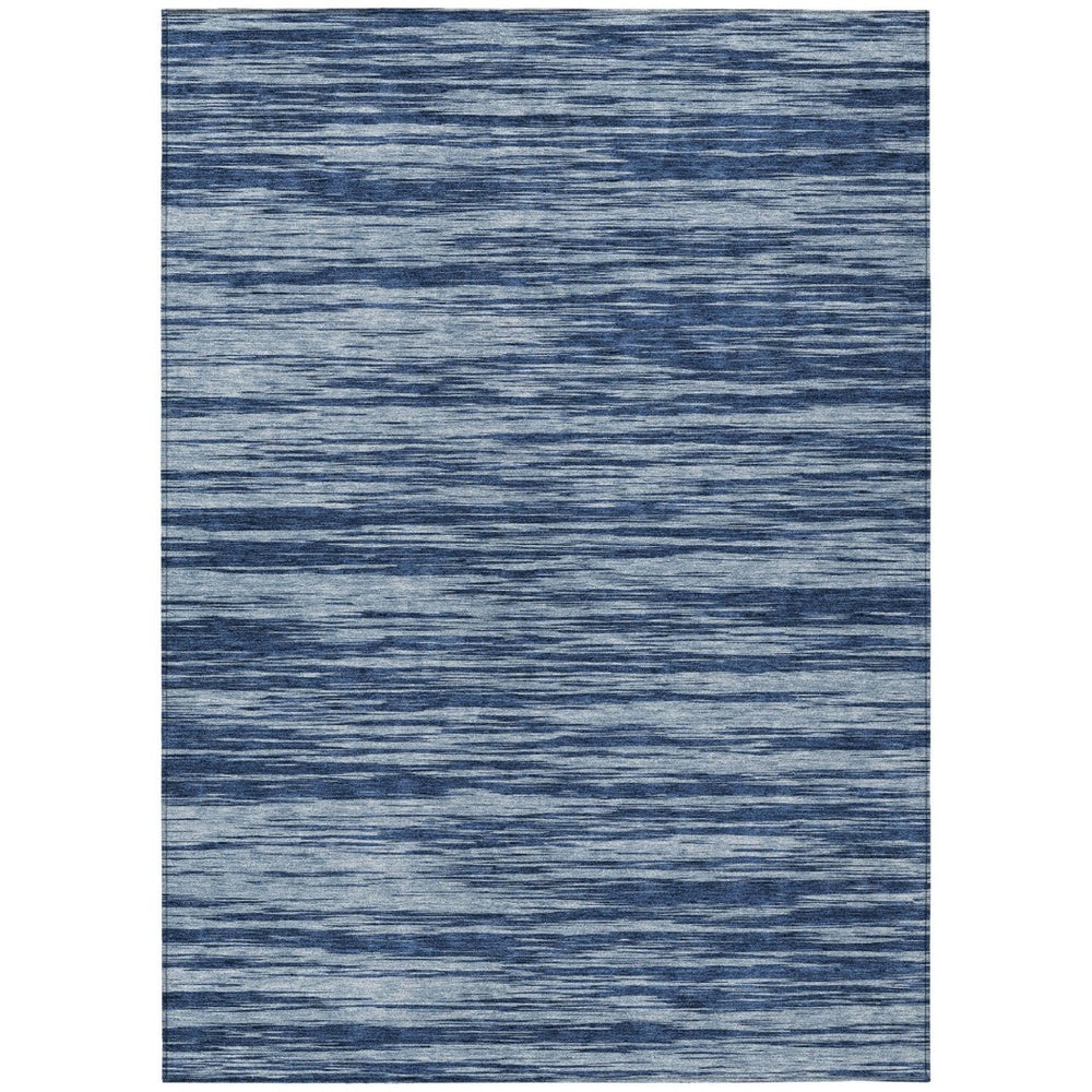 HomeRoots 5' Blue and Navy Abstract Area Rug – Durable, Machine Washable for Indoor & Outdoor Spaces, Stylish Comfort 5' X 8' 613080
