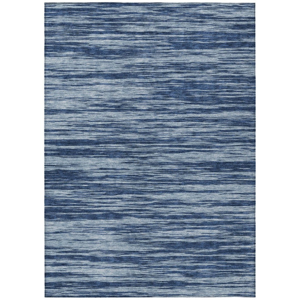 HomeRoots 5' Blue and Navy Abstract Area Rug – Durable, Machine Washable for Indoor & Outdoor Spaces, Stylish Comfort 5' X 8' 613080