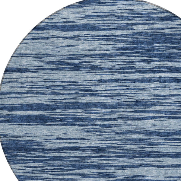 Homeroots 3' Abstract Washable Indoor Outdoor Area Rug - Durable, Stylish, And Easy To Maintain For Any Space Blue Polyester 613081