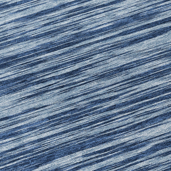 Homeroots 3' Abstract Washable Indoor Outdoor Area Rug - Durable, Stylish, And Easy To Maintain For Any Space Blue Polyester 613081