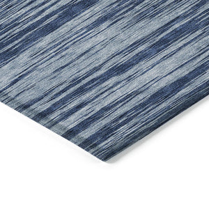 Homeroots 3' Abstract Washable Indoor Outdoor Area Rug - Durable, Stylish, And Easy To Maintain For Any Space Blue Polyester 613082
