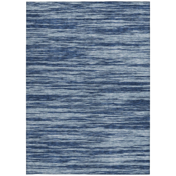 Homeroots 3' Abstract Washable Indoor Outdoor Area Rug - Durable, Stylish, And Easy To Maintain For Any Space Blue Polyester 613083