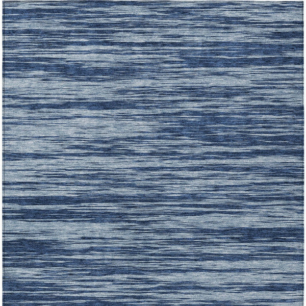 Homeroots 3' Abstract Washable Indoor Outdoor Area Rug - Durable, Stylish, And Easy To Maintain For Any Space Blue Polyester 613083