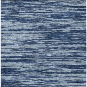 Homeroots 3' Abstract Washable Indoor Outdoor Area Rug - Durable, Stylish, And Easy To Maintain For Any Space Blue Polyester 613084