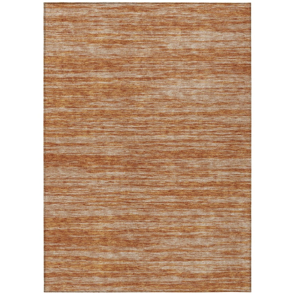 HomeRoots 5' Copper and Rust Abstract Area Rug – Stylish, Washable Design for Indoor and Outdoor Spaces 5' X 8' 613086