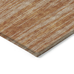 Homeroots 3' Abstract Washable Indoor Outdoor Area Rug - Durable, Stylish, And Easy To Maintain For Any Space Copper Polyester 613086