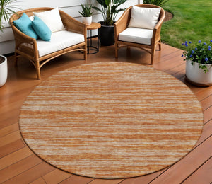 Homeroots 3' Abstract Washable Indoor Outdoor Area Rug - Durable, Stylish, And Easy To Maintain For Any Space Copper Polyester 613087