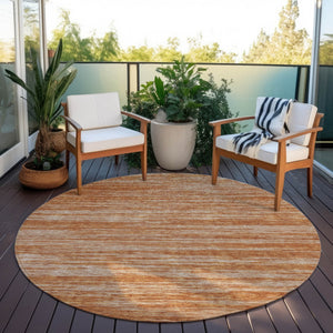 Homeroots 3' Abstract Washable Indoor Outdoor Area Rug - Durable, Stylish, And Easy To Maintain For Any Space Copper Polyester 613087