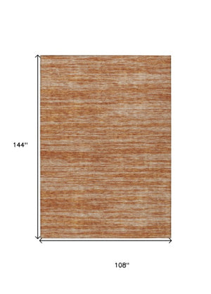 Homeroots 3' Abstract Washable Indoor Outdoor Area Rug - Durable, Stylish, And Easy To Maintain For Any Space Copper Polyester 613089