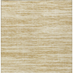 Homeroots 3' Abstract Washable Indoor Outdoor Area Rug - Durable, Stylish, And Easy To Maintain For Any Space Gold Polyester 613092