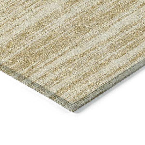 Homeroots 3' Abstract Washable Indoor Outdoor Area Rug - Durable, Stylish, And Easy To Maintain For Any Space Gold Polyester 613092