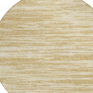 Homeroots 3' Abstract Washable Indoor Outdoor Area Rug - Durable, Stylish, And Easy To Maintain For Any Space Gold Polyester 613093