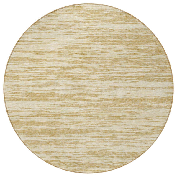 Homeroots 3' Abstract Washable Indoor Outdoor Area Rug - Durable, Stylish, And Easy To Maintain For Any Space Gold Polyester 613093