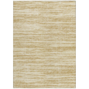 Homeroots 3' Abstract Washable Indoor Outdoor Area Rug - Durable, Stylish, And Easy To Maintain For Any Space Gold Polyester 613094