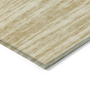 Homeroots 3' Abstract Washable Indoor Outdoor Area Rug - Durable, Stylish, And Easy To Maintain For Any Space Gold Polyester 613094