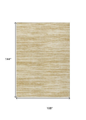 Homeroots 3' Abstract Washable Indoor Outdoor Area Rug - Durable, Stylish, And Easy To Maintain For Any Space Gold Polyester 613095