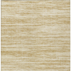 Homeroots 3' Abstract Washable Indoor Outdoor Area Rug - Durable, Stylish, And Easy To Maintain For Any Space Gold Polyester 613096