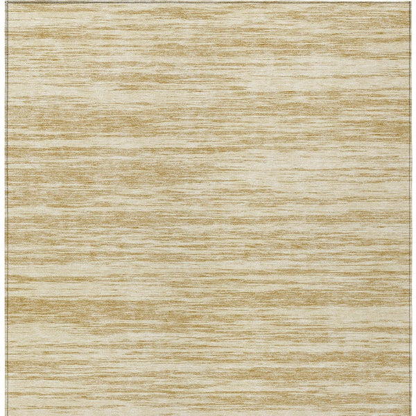 Homeroots 3' Abstract Washable Indoor Outdoor Area Rug - Durable, Stylish, And Easy To Maintain For Any Space Gold Polyester 613096